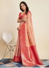 Peach and Red Contemporary Style Saree - 3