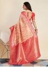 Peach and Red Contemporary Style Saree - 4