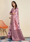 Pink and Purple Designer Contemporary Style Saree - 3