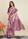 Pink and Purple Designer Contemporary Style Saree - 4