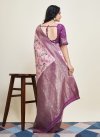 Art Silk Woven Work Pink and Purple Designer Contemporary Style Saree - 2