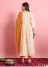 Cream and Mustard Reyon Readymade Designer Salwar Suit - 3