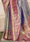 Woven Work Handloom Silk Designer Contemporary Saree - 4