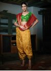 Gold and Red Designer Traditional Saree For Ceremonial - 1