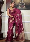 Silk Blend Trendy Classic Saree For Casual - 1