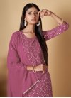 Faux Georgette Embroidered Work Readymade Salwar Suit - 2