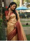 Kanjivaram Silk Cream and Red Trendy Classic Saree - 2