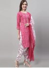 Block Print Work Readymade Salwar Suit For Ceremonial - 1