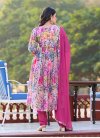 Pink and Rose Pink Digital Print Work Readymade Designer Salwar Suit - 1