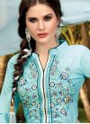 Suave Embroidered Work Cotton  Trendy Patiala Salwar Kameez For Ceremonial - 1