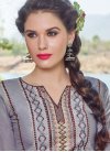 Phenomenal Embroidered Work Cotton  Coffee Brown Patiala Salwar Kameez For Ceremonial - 1