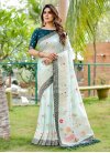 Teal and Turquoise Designer Contemporary Style Saree - 1