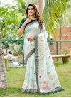 Teal and Turquoise Designer Contemporary Style Saree - 4