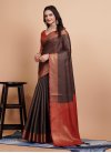 Bottle Green and Red Art Silk Designer Traditional Saree - 2