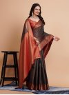 Bottle Green and Red Art Silk Designer Traditional Saree - 1