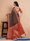 Bottle Green and Red Art Silk Designer Traditional Saree - 4
