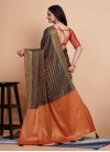 Woven Work Black and Red Designer Contemporary Saree - 4