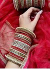 Opulent Gold and Red Kada Bangles For Bridal - 4