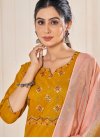 Mustard and Off White Readymade Salwar Suit For Festival - 2