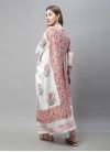Digital Print Work Off White and Salmon Readymade Designer Salwar Suit - 2