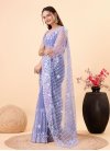 Embroidered Work Net Traditional Designer Saree For Ceremonial - 3