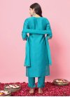 Silk Blend Embroidered Work Readymade Designer Salwar Suit - 3