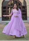 Georgette Readymade Floor Length Gown For Festival - 4
