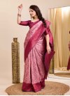 Pink and Rose Pink Kanjivaram Silk Trendy Classic Saree - 2