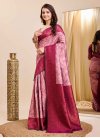 Pink and Rose Pink Kanjivaram Silk Trendy Classic Saree - 1