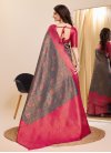 Navy Blue and Rose Pink Trendy Classic Saree - 3