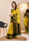 Green and Yellow Designer Traditional Saree - 1