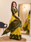 Green and Yellow Designer Traditional Saree - 3