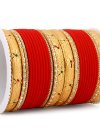 Trendy Gold and Red Kada Bangles For Festival - 1