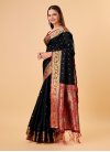 Woven Work Art Silk Black and Red Trendy Classic Saree - 3