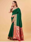 Green and Red Designer Contemporary Style Saree - 3