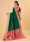 Green and Red Designer Contemporary Style Saree - 4