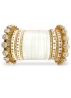 Charismatic Beads Work Gold and White Gold Rodium Polish Kada Bangles - 1