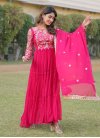 Embroidered Work Readymade Floor Length Gown - 2