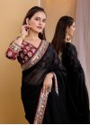 Embroidered Work Organza Designer Traditional Saree For Ceremonial - 3