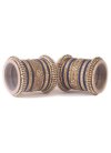 Alluring Stone Work Beige and Navy Blue Alloy Kada Bangles - 1