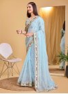 Embroidered Work Designer Contemporary Style Saree For Festival - 1