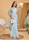 Embroidered Work Designer Contemporary Style Saree For Festival - 2