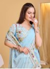 Embroidered Work Designer Contemporary Style Saree For Festival - 4