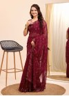 Embroidered Work Organza Trendy Classic Saree - 3