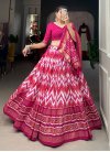 Off White and Rose Pink Tussar Silk Designer Classic Lehenga Choli - 1