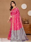 Light Blue and Rose Pink Designer Traditional Saree For Casual - 1