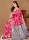 Light Blue and Rose Pink Designer Traditional Saree For Casual - 2