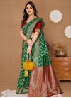 Green and Maroon Designer Contemporary Style Saree - 2