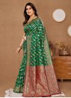 Green and Maroon Designer Contemporary Style Saree - 3