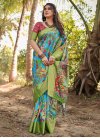 Print Work Silk Blend Traditional Designer Saree - 2